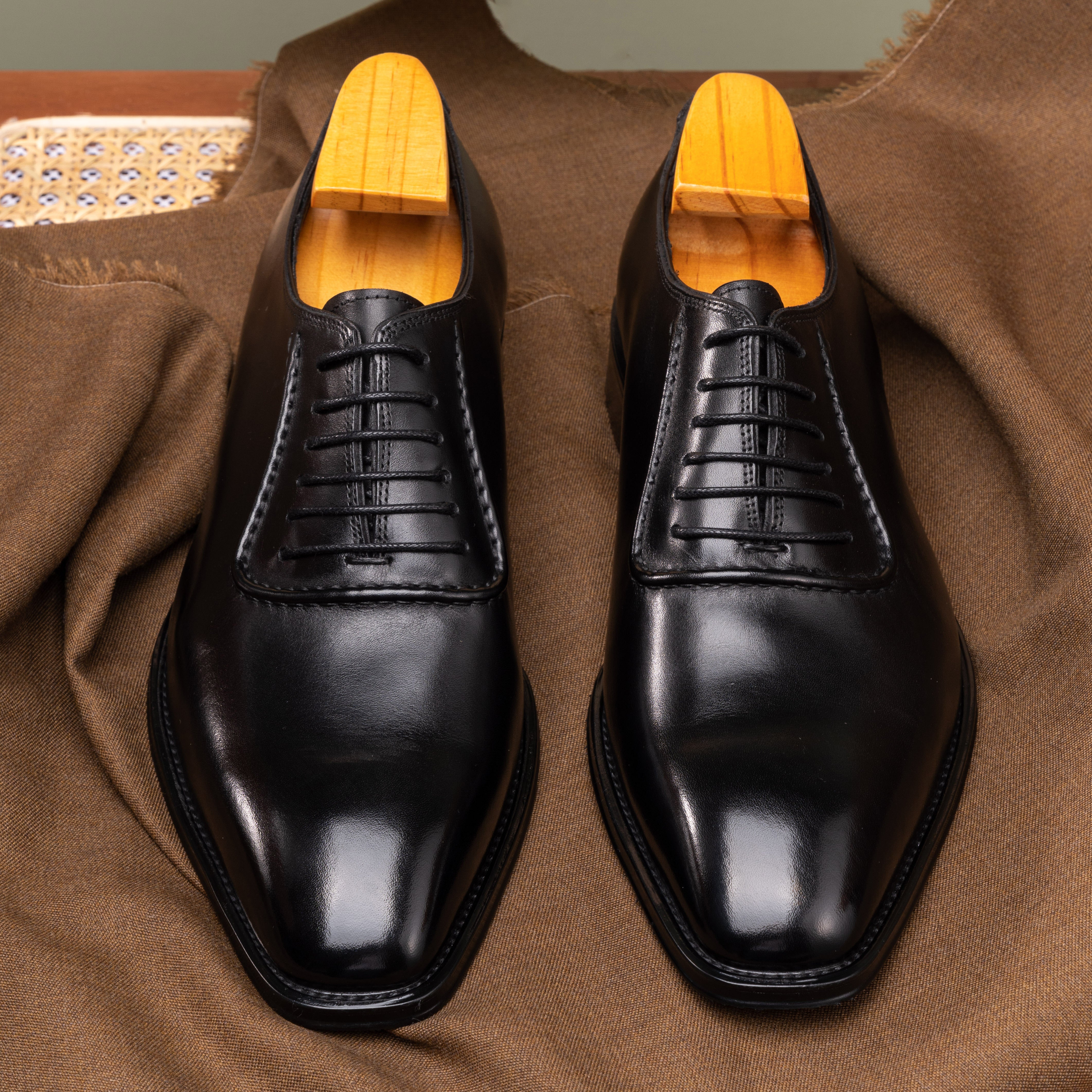 One-Piece Woven Oxford Shoes OLH007BK