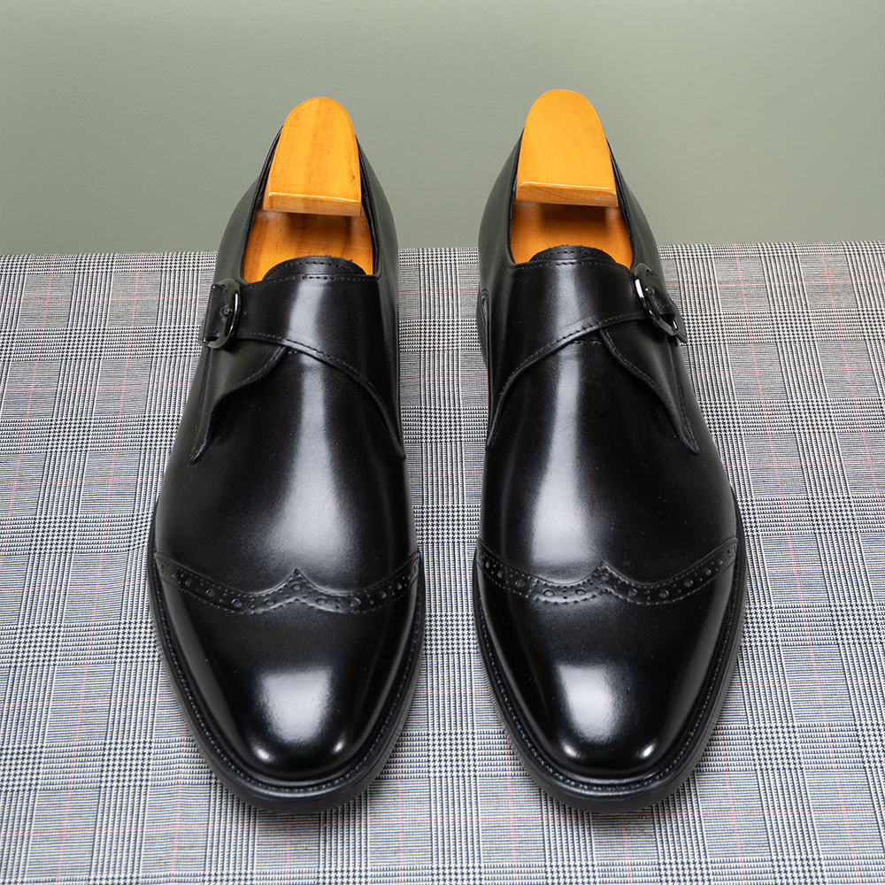 Single Buckle Brogue ShoesOLDL26BK