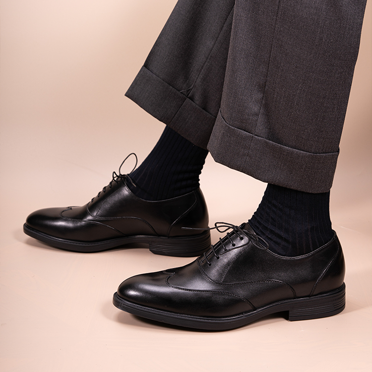 Minimalist Brogue Oxford Shoes OLH015BK