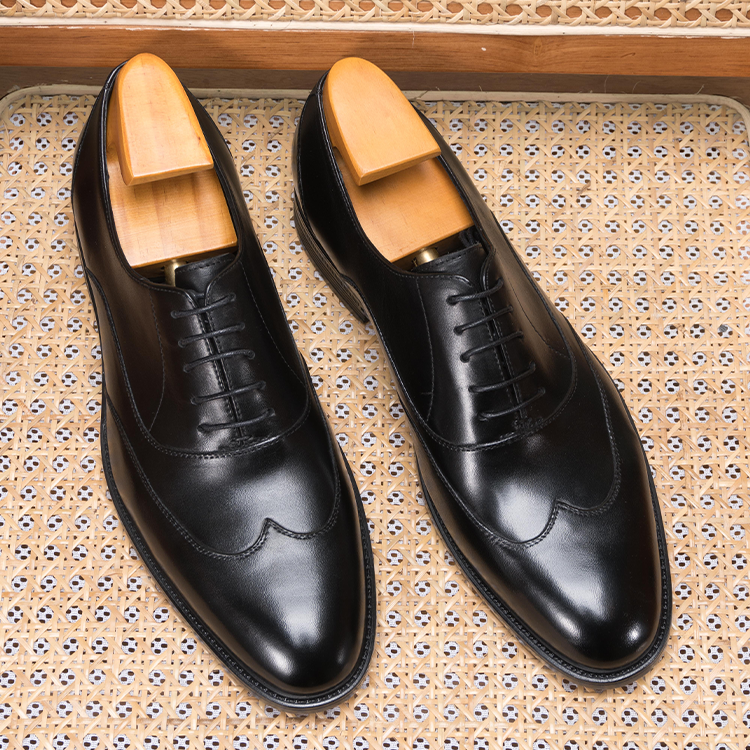 Minimalist Brogue Oxford Shoes OLH015BK