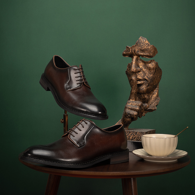 Plain Round-Toe Derby Shoes OLH001CF