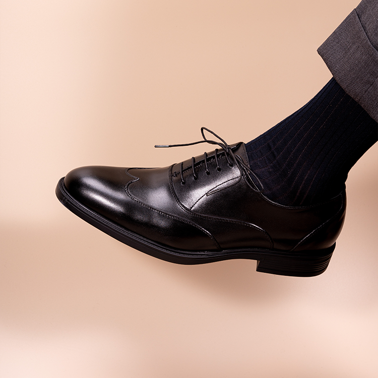 Minimalist Brogue Oxford Shoes OLH015BK