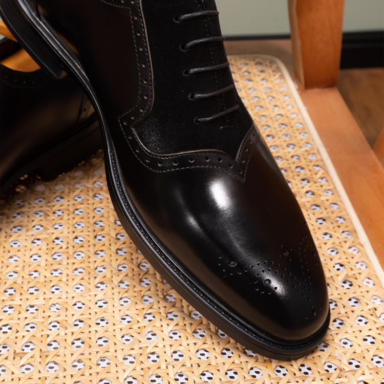 Retro Patchwork Swallowtail Oxford Shoes OLDL25BK