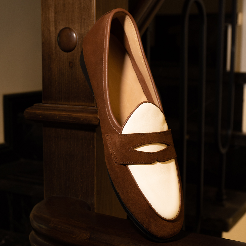 Italian-Style Champagne loafers OLNG04