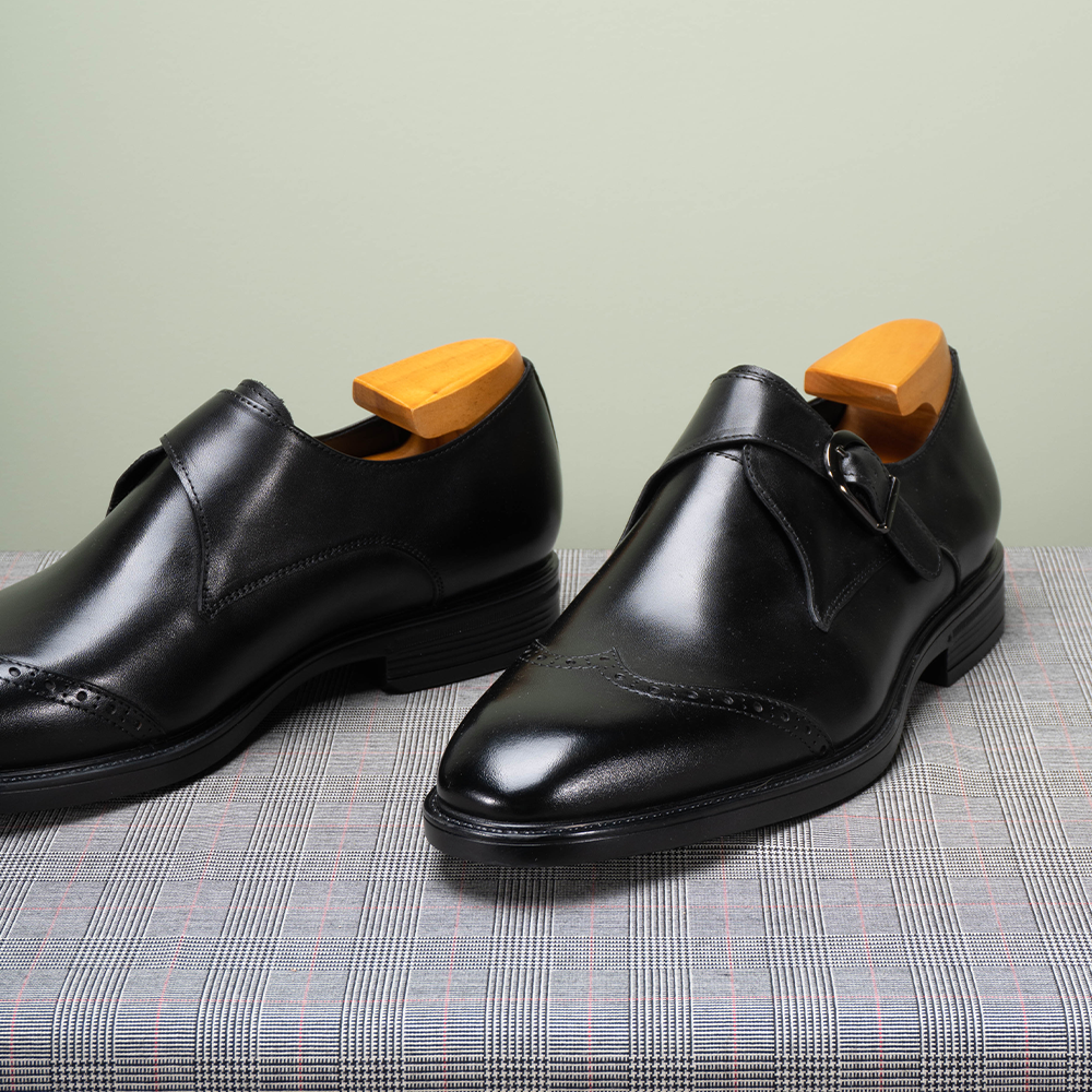 Single Buckle Brogue ShoesOLDL26BK