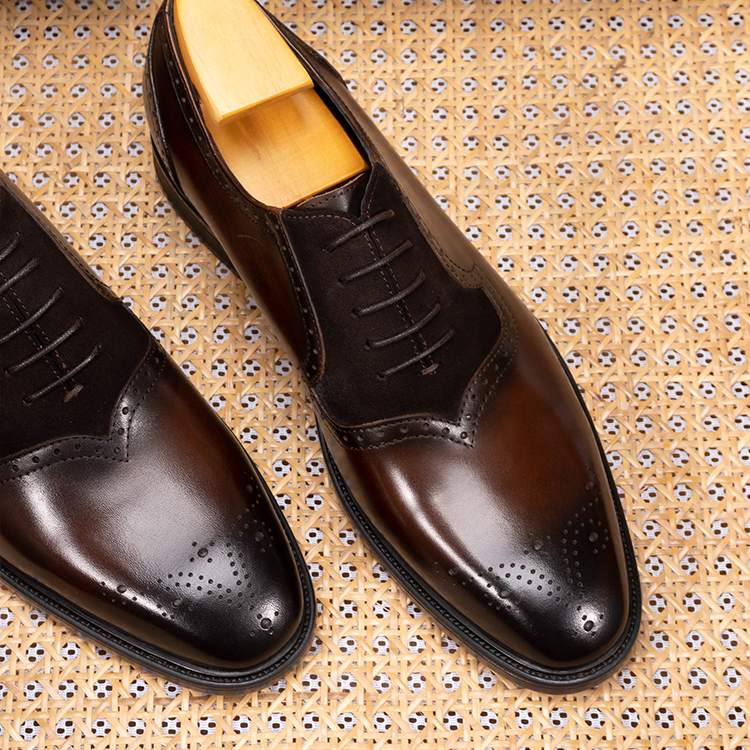 Retro Patchwork Swallowtail Oxford Shoes OLDL25CF