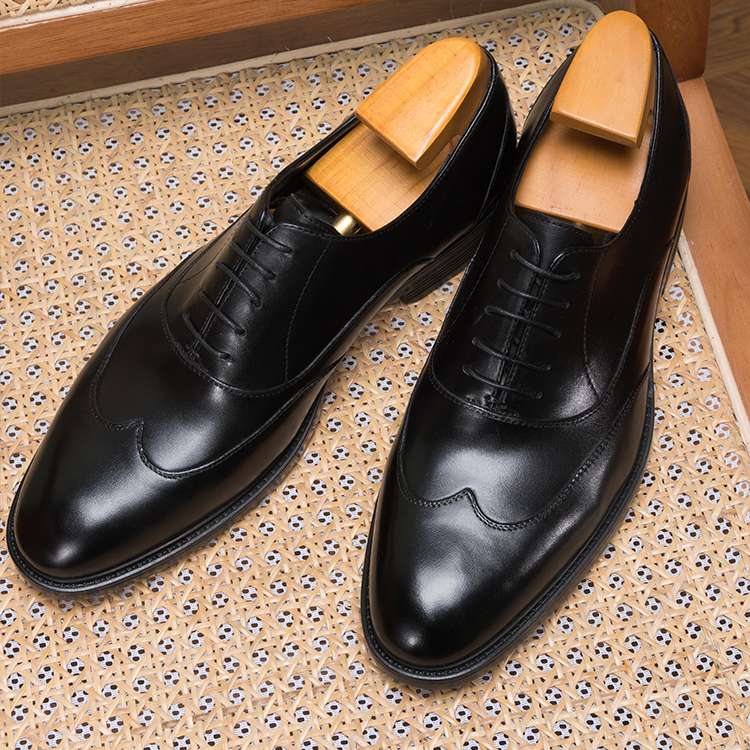 Minimalist Brogue Oxford Shoes OLH015BK