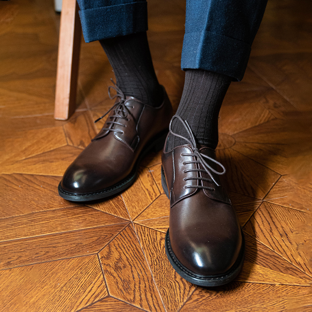 Plain Round-Toe Derby Shoes OLH001CF