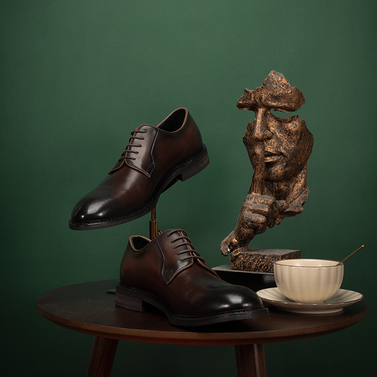 Plain Round-Toe Derby Shoes OLH001CF