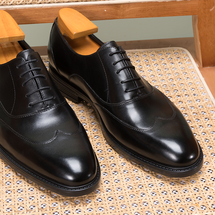 Minimalist Brogue Oxford Shoes OLH015BK