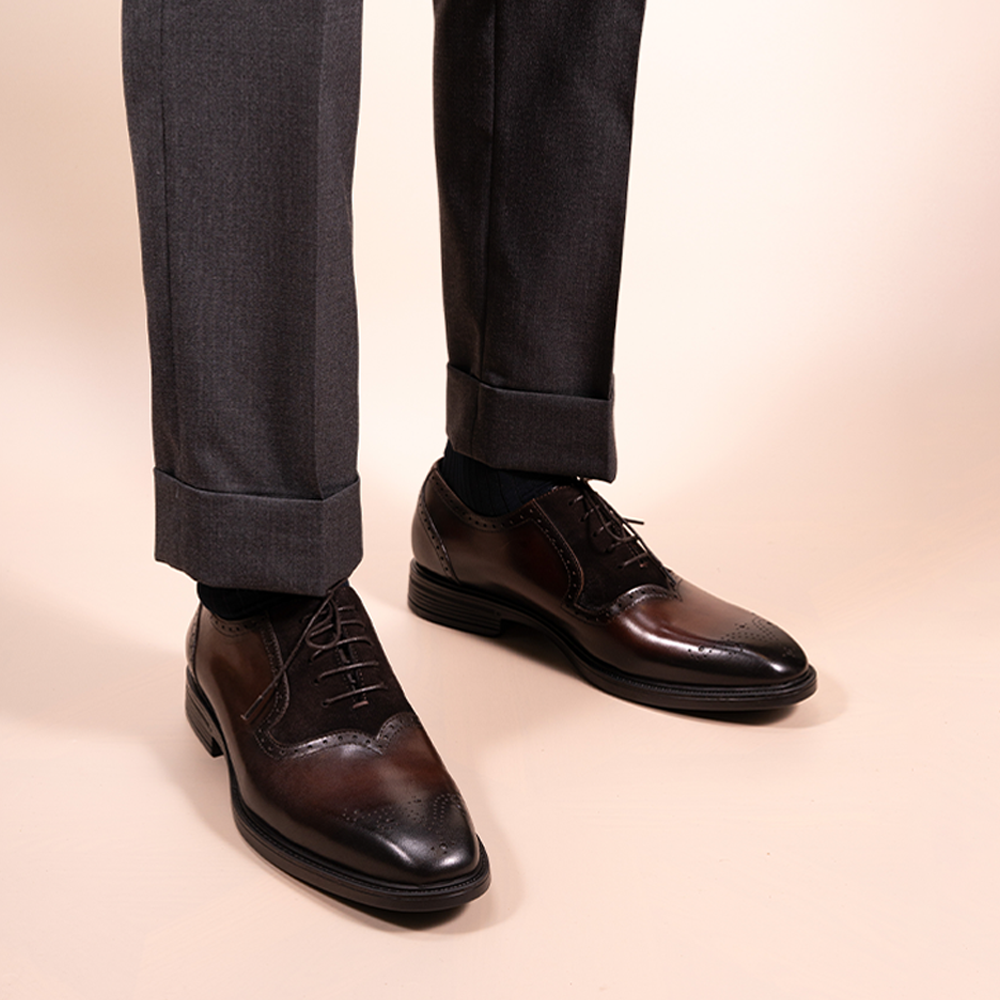 Retro Patchwork Swallowtail Oxford Shoes OLDL25CF