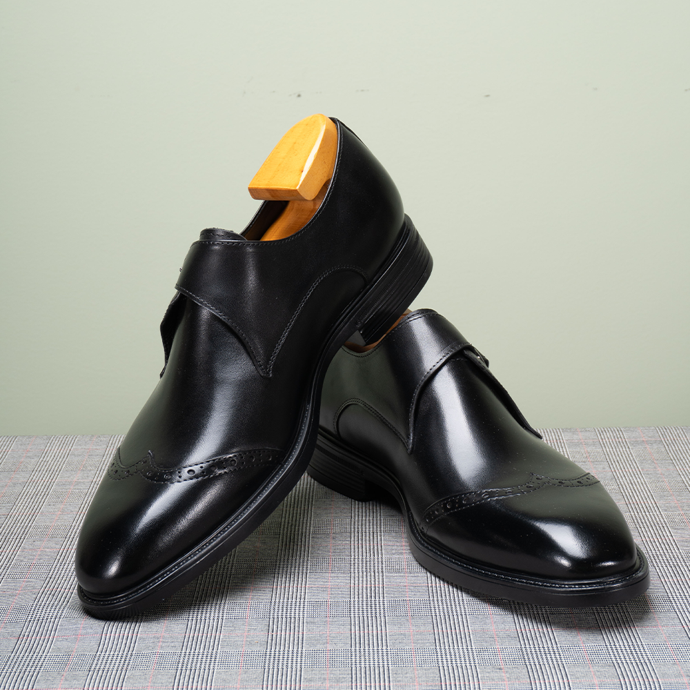 Single Buckle Brogue ShoesOLDL26BK