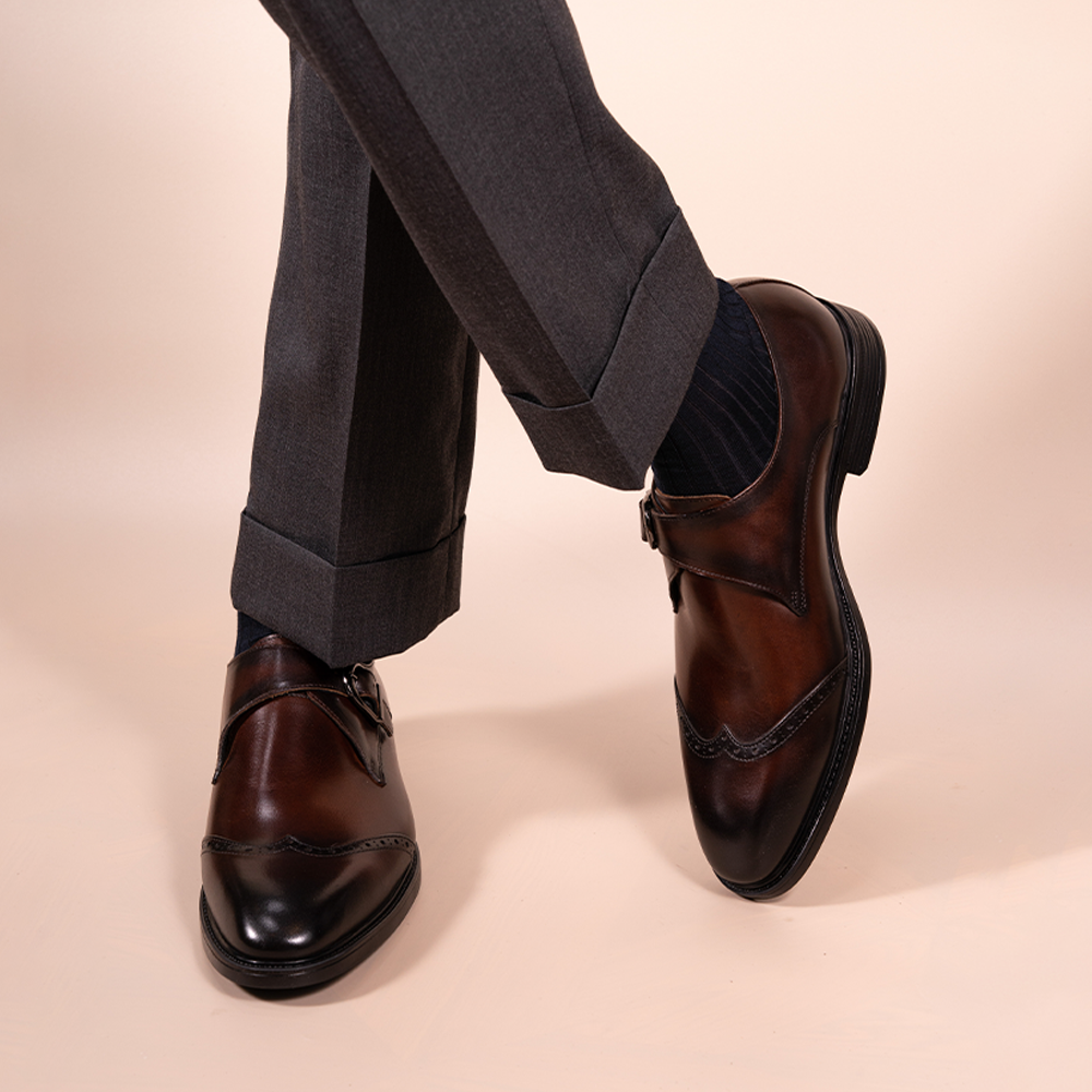 Single Buckle Brogue Shoes OLDL26CF