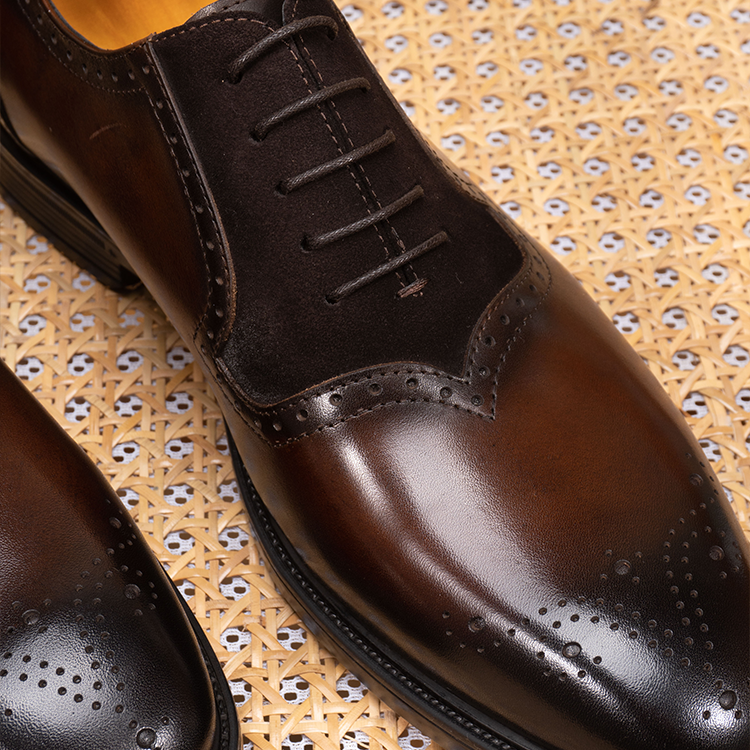 Retro Patchwork Swallowtail Oxford Shoes OLDL25CF