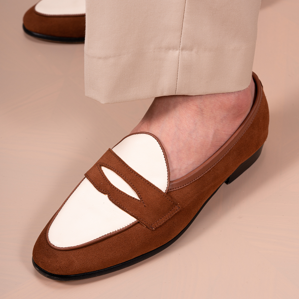 Italian-Style Champagne loafers OLNG04