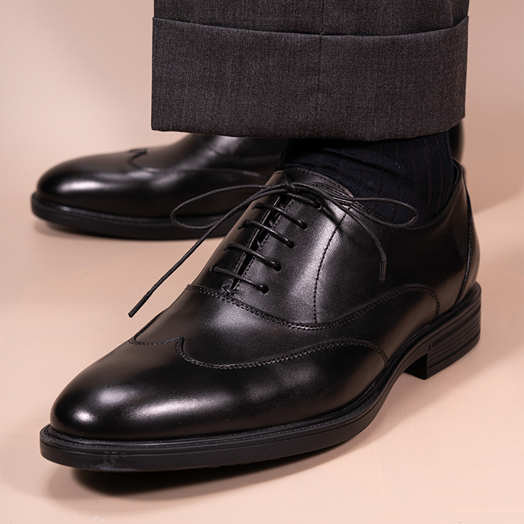 Minimalist Brogue Oxford Shoes OLH015BK