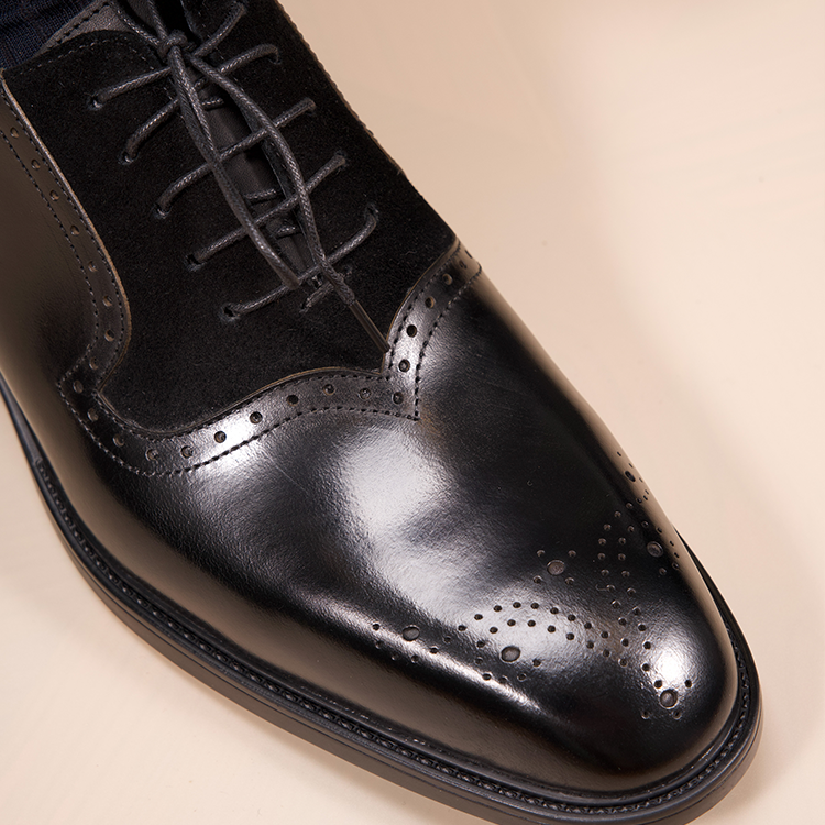 Retro Patchwork Swallowtail Oxford Shoes OLDL25BK