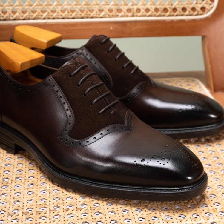 Retro Patchwork Swallowtail Oxford Shoes OLDL25CF